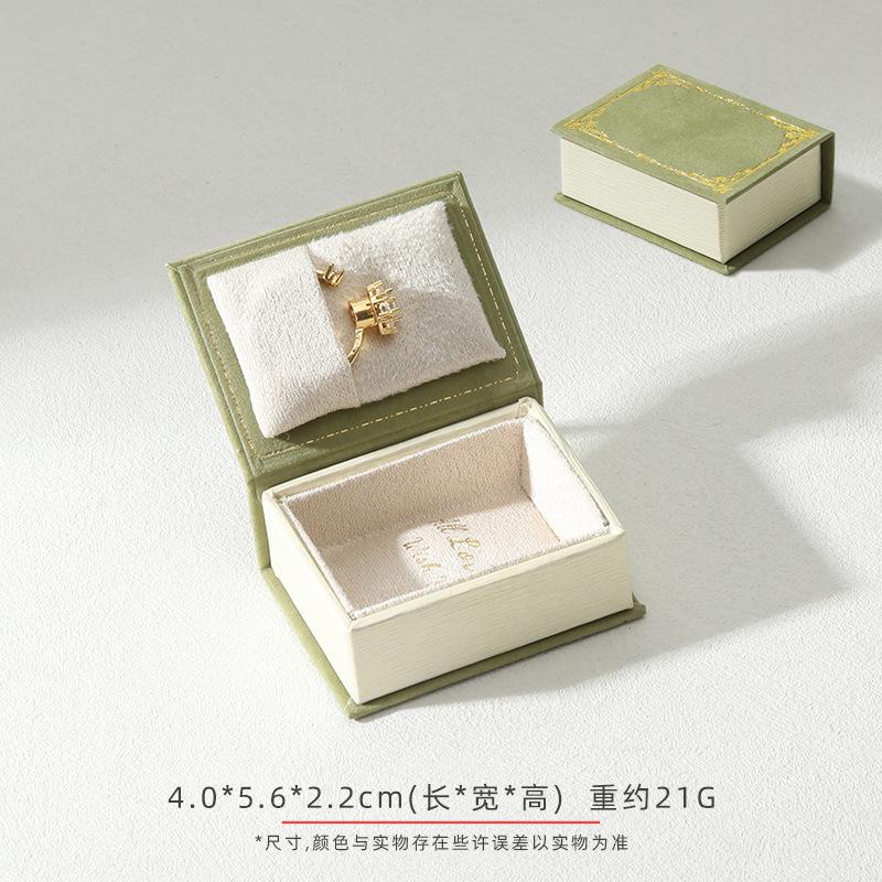 Flip Cover Book Shaped Jewelry Display Box Earrings Ring Necklace Pendant Jewelry Organizer Portable Travel Jewelry Holder