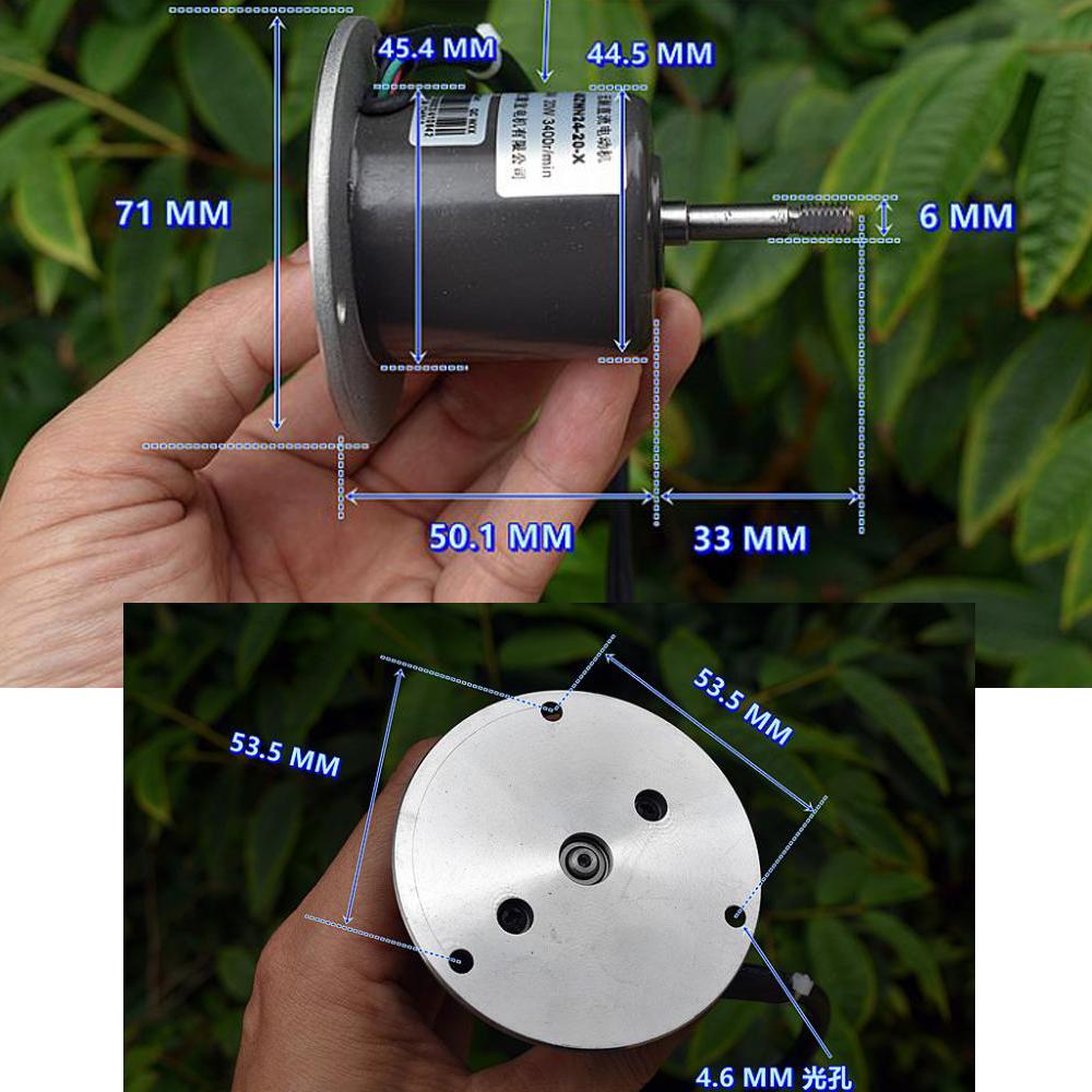 DC 24V 10W 45ZWN Double Ball Bearing Internal Rotor Brushless Motor Built-in Drive Board Rare Earth Strong Magnetic Motor