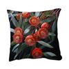 1Pc Red Eucalyptus Flower Pillow Cover, Polyester 2D Double-Sided Print, Vibrant Australian Native Floral Art, Botanical Home De