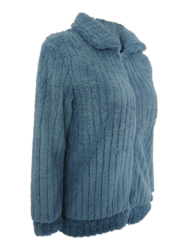 Autumn/Winter 2025 Women's Furry Plush Lapel Cardigan Jacket