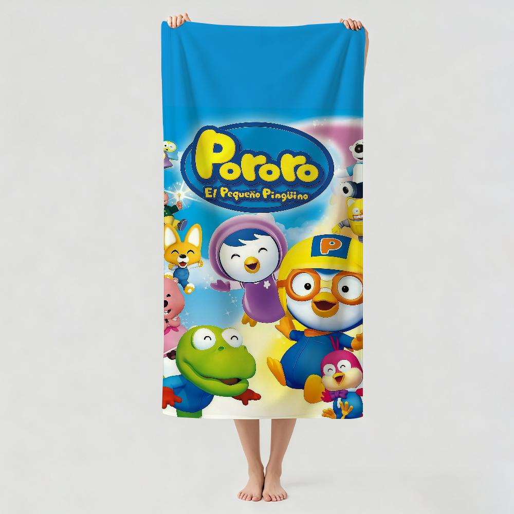 Cartoon cute P-PoroRos Towel Drying Bath Towel Applicable To Light Swimming Camping Yoga Beach Out