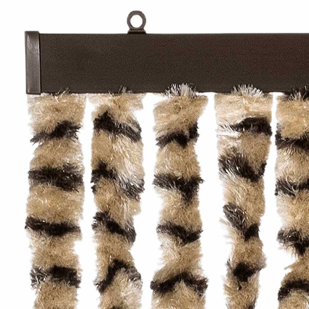 Insect Protection Curtain Beige and Brown 56 X 185 Cm Chenille