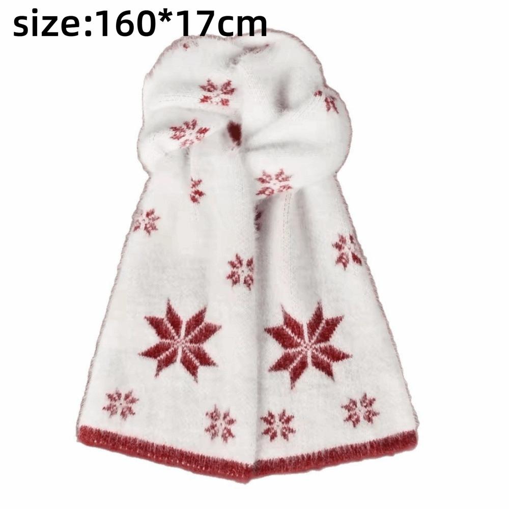 Double-Sided Plush Winter Scarf Soft Plush Knitted Neck Wrap Faux Mink Scarf  Autumn Winter Wear