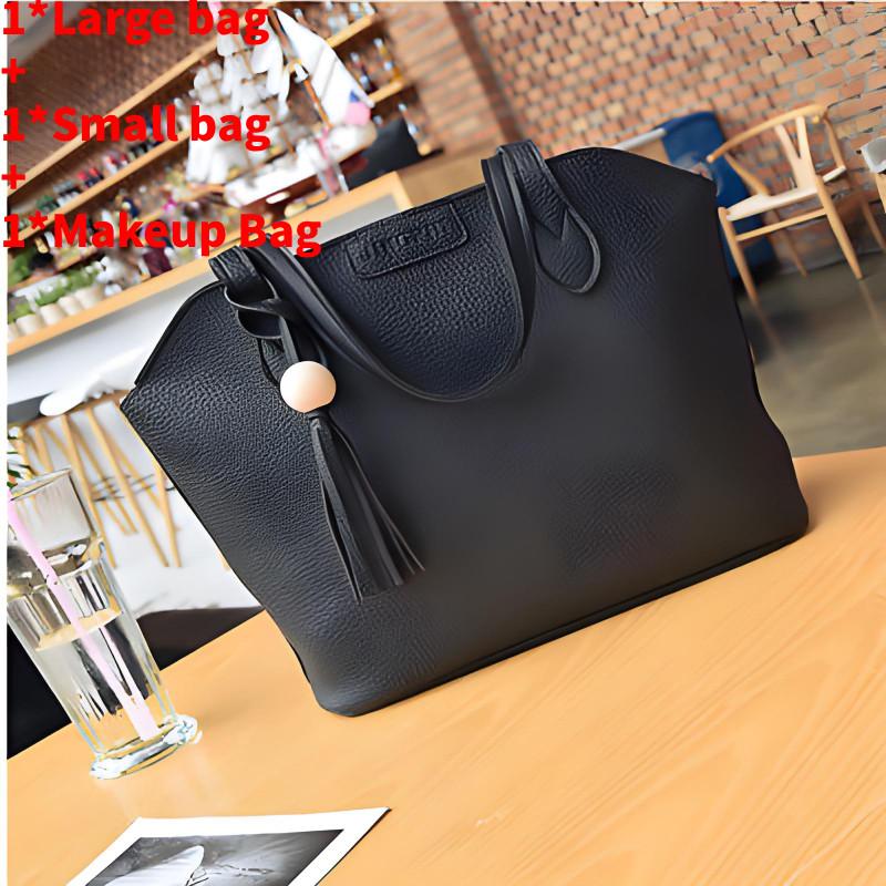 3pcs Bag Set Women Handbags Pu Leather Tassel Shoulder Crossbody Bags Fashion