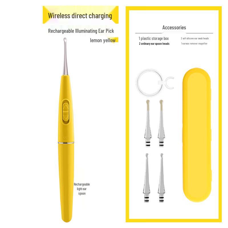 Rechargeable Luminous Ear Spoon & Tweezers Set