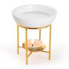 Elegant Ceramics Essential Oil Burners Metal Tealight Holder Rack Aromatherapies Diffuser for Home Decors and Relaxation