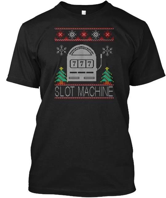 

Slot Machine Ugly Christmas T shirt Made in the USA Size S to 5XL XL