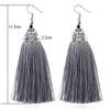 LOVBEAFAS Ethnic Fringe Tassel Long Earring Beads Statement Brinco Dangle Drop Earrings For Women Fashion Jewelry Bijoux Femme