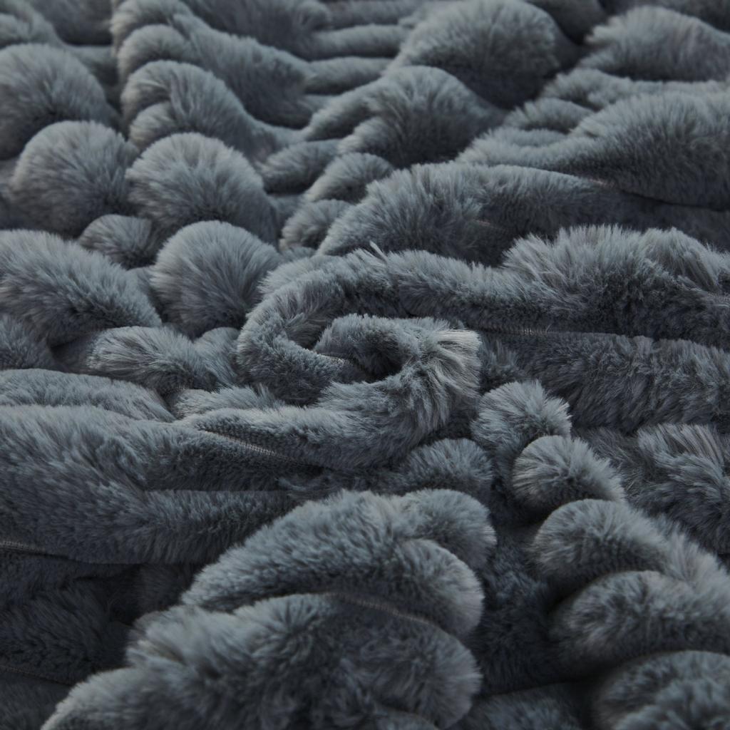 Double Layered Thick Solid Color Warm Blanket