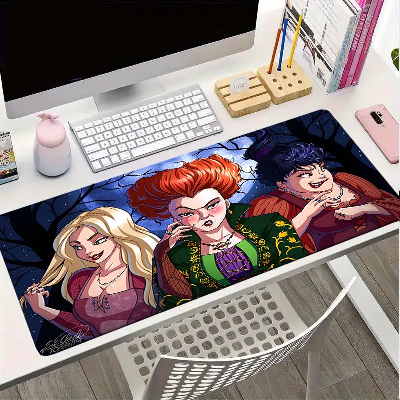 Witch Sisters In The Moonlight Mouse pad, Gaming Mouse Pad, keyboard pad, Desk Decor for computer notebook Fan Gift Birthday Gift