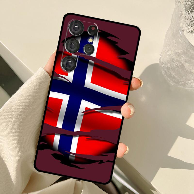 Norway Flag Case For Samsung Galaxy S22 Ultra S21 S20 S24 S25 Ultra S9 S10 Plus S23 FE S24 FE Back Cover