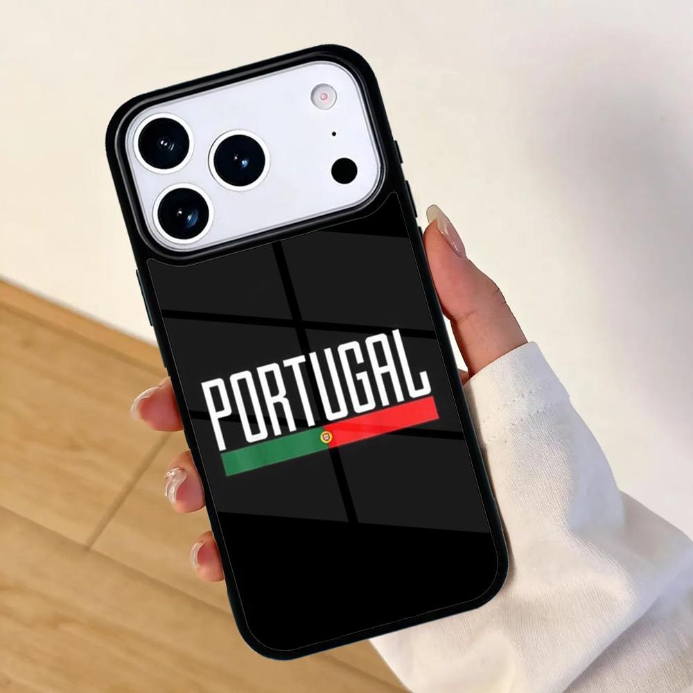 Portugal Nationalflagge Handyhülle für IPhone 17 AIR 16pro Max 15 14 13 12 11 Bumper Cover
