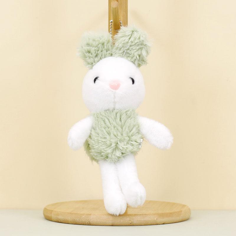 

Keychain Plush Bunny Lovely Green Rabbit Toy 14cm Wedding Toss Soft Animal Stuffed зелений