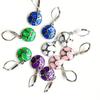 Fashion Women Faux Opal Round Soccer Dangle Leverback Earrings Jewelry Gift
