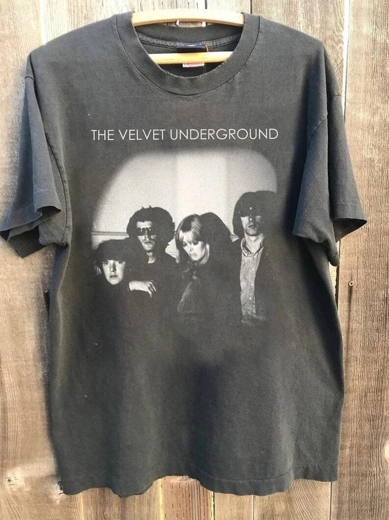 Lou Reed And Velvet Underground band charcoal T shirt Classic style S-5XL