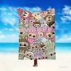 1pc Cozy Print Blanket, LABUBU Blanket Appropriate for Home Picnic and Travel Adventures