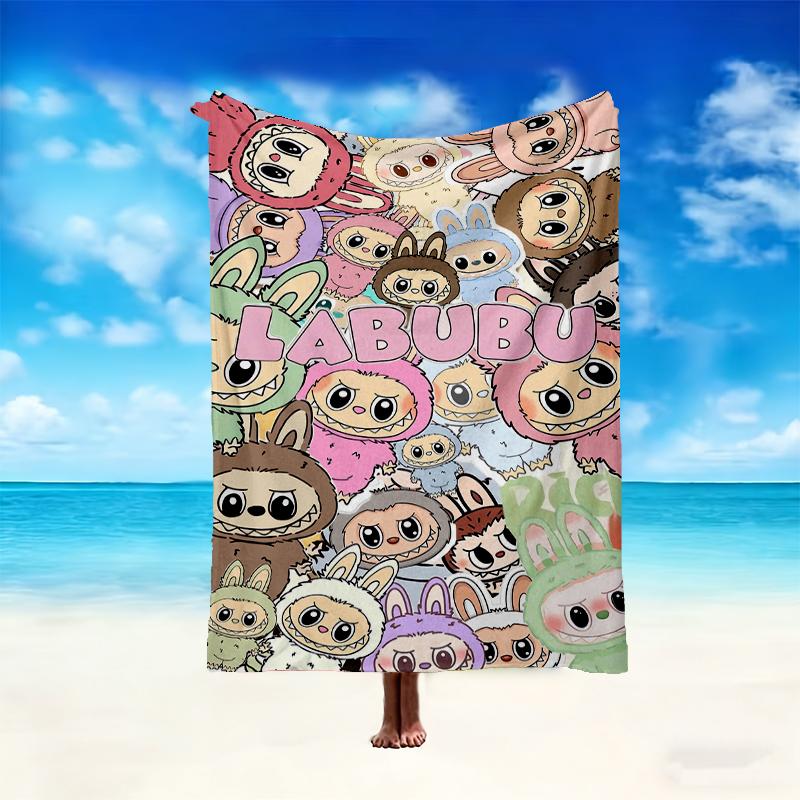 1pc Cozy Print Blanket, LABUBU Blanket Appropriate for Home Picnic and Travel Adventures