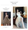 Elegant High-End White Mesh Princess Dress with Irregular Skirt for Special Occasions