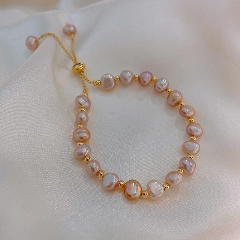 Retro geometry irregular freshwater pearl bracelet fashion design sense bracelet temperament high sense jewelry wholesale women
