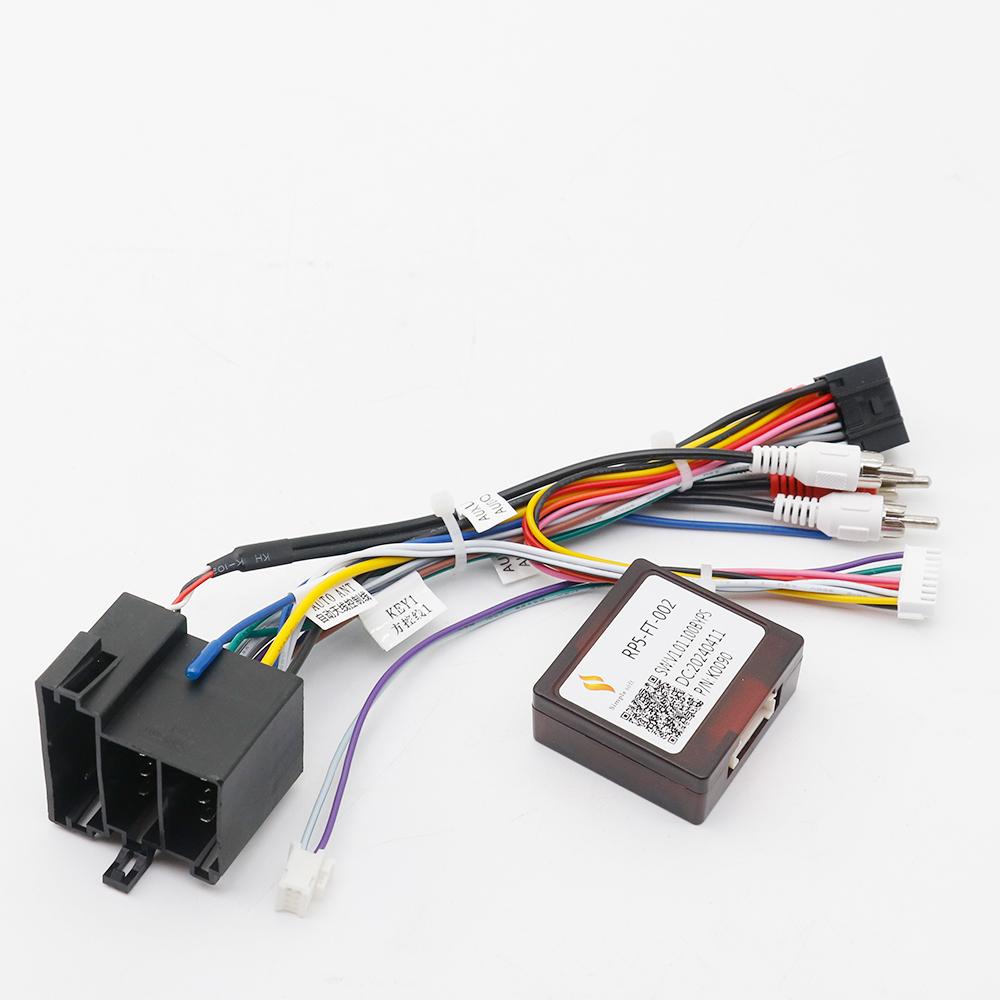 Car 16pin Wiring Harness Adapter Canbus Box Decoder Android Radio Power Cable For Fiat Bravo RP5-FT-002