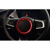 For Jaguar XE 2016-2019 Red Aluminum Alloy Steering Wheel Horn Button Ring Trim