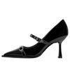 Shoes Female 2025 Hot Sale Shallow Women's High Heels Rivet Office and Career Sexy Pointed Toe Plus Size High Heels
