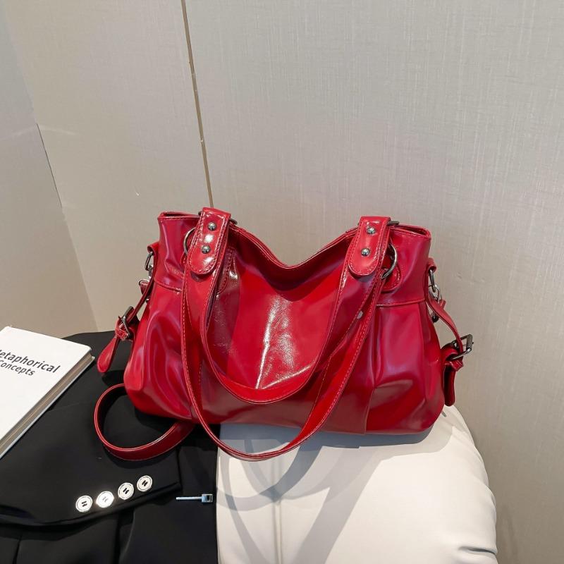 Retro Tasche mit großem Fassungsvermögen, Damenhandtasche aus weichem Leder, neue einfache Pendler-Umhängetasche, Ein-Schulter-Mutter-Tragetasche.