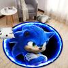 Sonic Printed Chair Rug for Home Office Use, Living Room Kitchen Game Room Round Carpet