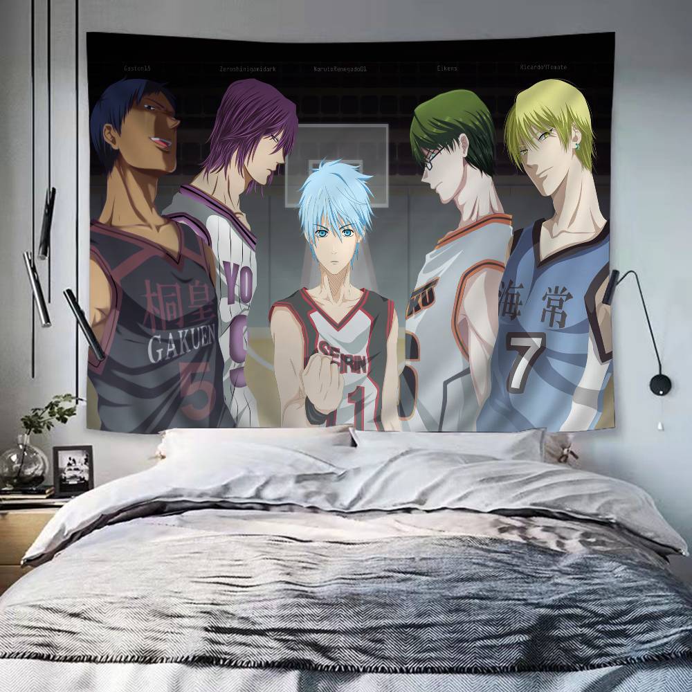 Kuroko No Basket Cartoon Tapestry Hippie Flower Wall Carpets Dorm Decor Art Home Decor
