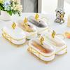 Transparent Dried Fruit Storage Box Moisture Proof Compartment Snacks Placement Plate Exquisite with Tray Candy Box Household
