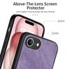 For iPhone 16e Case Shockproof Slim Retro Leather Phone Back Cover