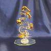 Four Cart Handmade Glass Feng Shui Good Luck and Good Fortune [Rising Dragon] Dragon Small, 11cm Long x Set of 3