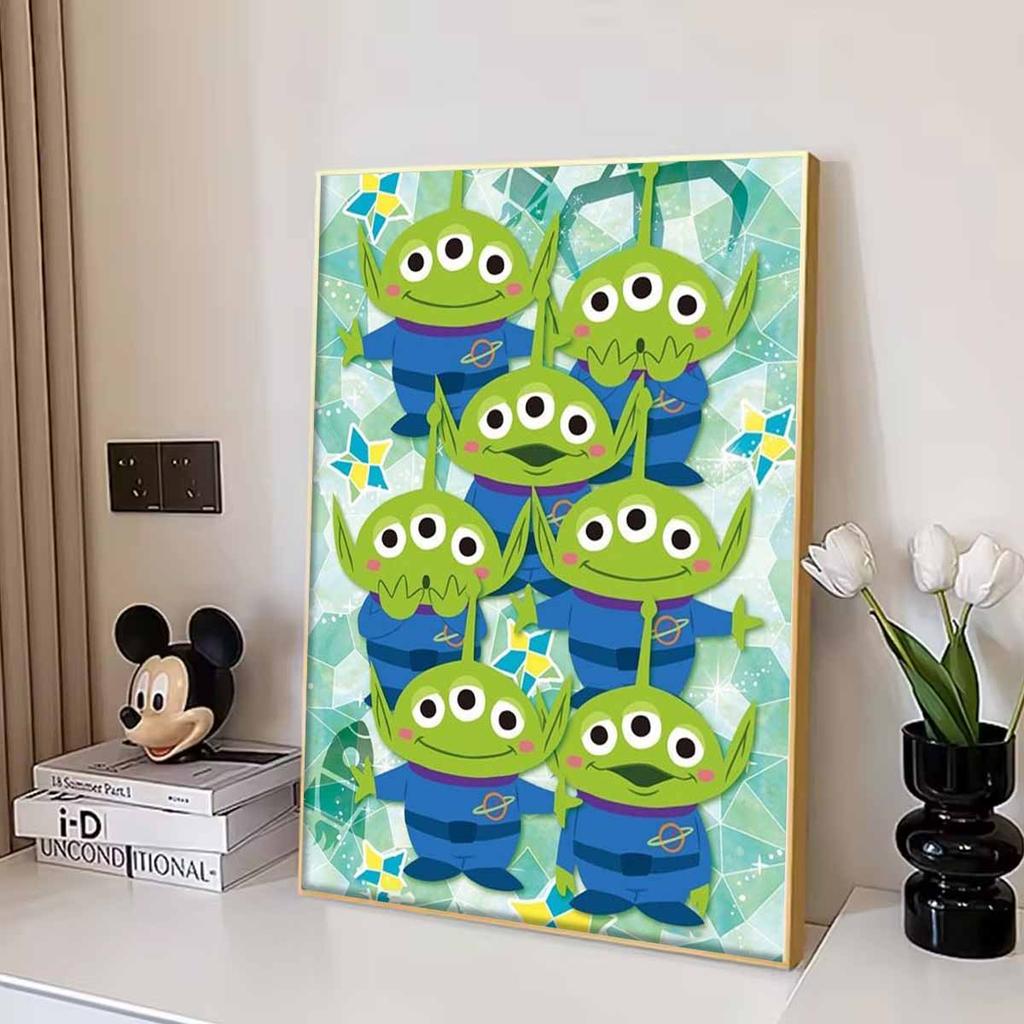 5D Diy Diamond Painting Cute Little Three-eyed Boy Full Drill Rhinestones Mosaic Embroidery Handmade Products Home Decor Gift