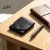 Jeans Pocket Wallet Slim Faux Leather Wallet, Retro Snap Button Bifold Durable Men Portable Card Holder for Women