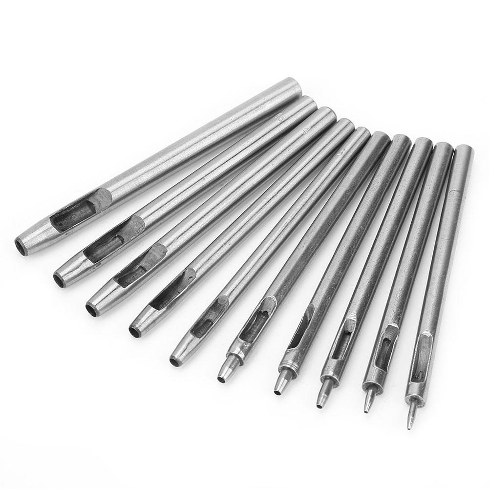 10pcs Leather Strap Watch Band Belt Eyelet Hole Punch Drilling Tool Hand Puncher