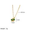 1 Pcs Luxury Cool Wind Green Gold Plated Copper Pendant With Stainless Steel Chain Combination Of Necklaces