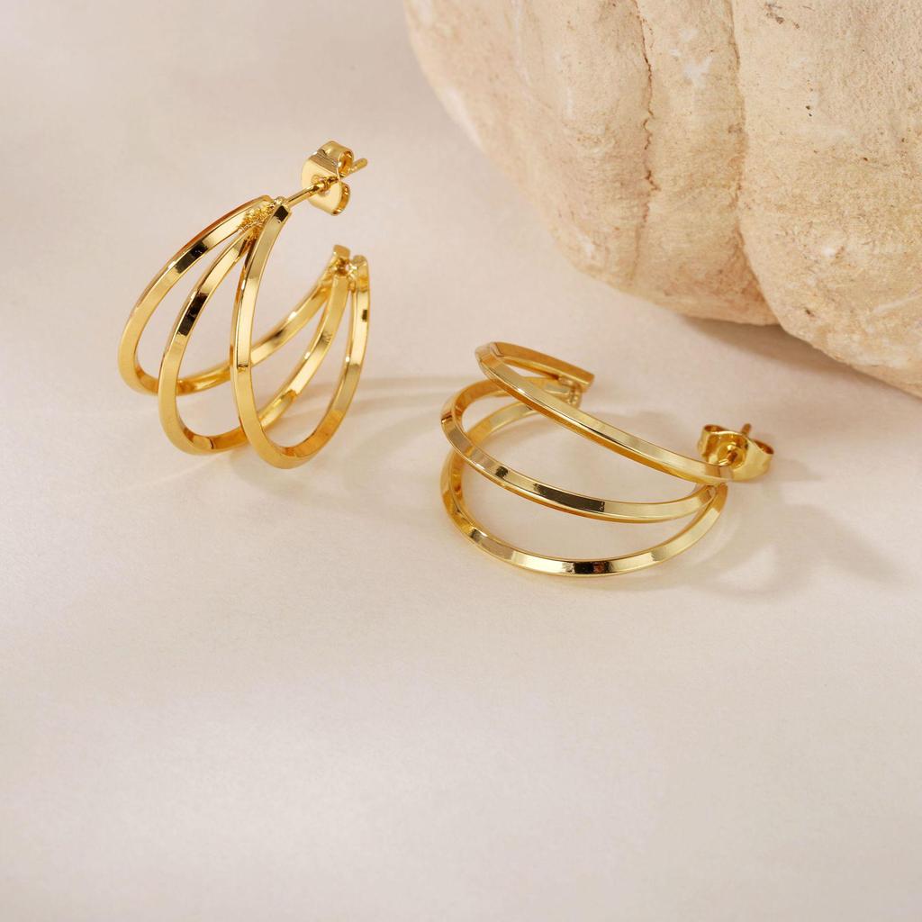 2025 Titanium Steel Twisted Braid Earrings - Light Luxury, New Style