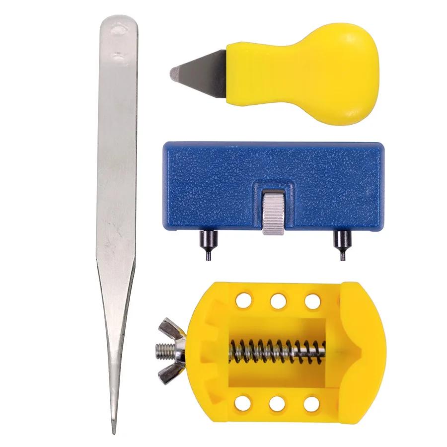 4Pcs/Set Watch Battery Replacement Kit Wrench Back Remover for Rotate Open Cover Case Opener Watch with Watch Back  Remover