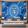 Custom Name Text Tapestry NSW Blues Personalized Polyester Wall Tapestry For Bedroom And Room