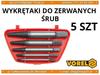 Screw Extractors for Broken Screws, Set of 5, 24000 VOREL