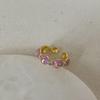 Sweet Butterfly Flower Purple Oil Drop Ring Female Niche Personality High Sense Simple Versatile Fashion Ring Ring