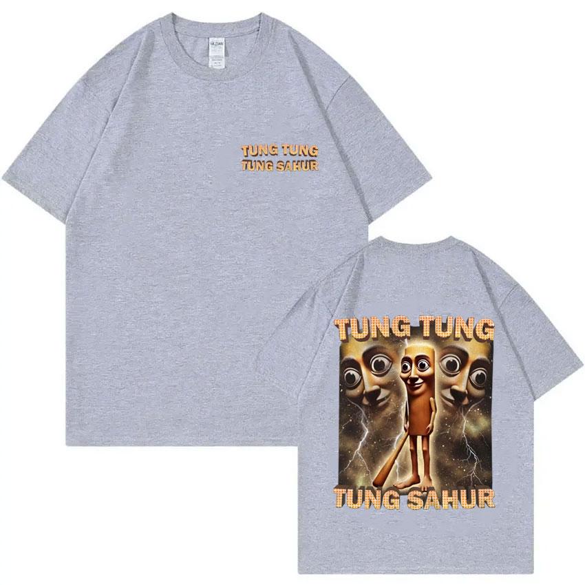 Tung Tung Tung Sahur Funny Baseball Bat Meme Graphic Print T Shirt Men Casual Humor Style T Shirts Unisex Summer O-Neck T-shirt