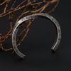 Trendy Simple Viking Rune Bracelet Personality Charm Nordic Twist Cuff Letter Bracelet Scandinavian Stainless Steel Jewelry Gift