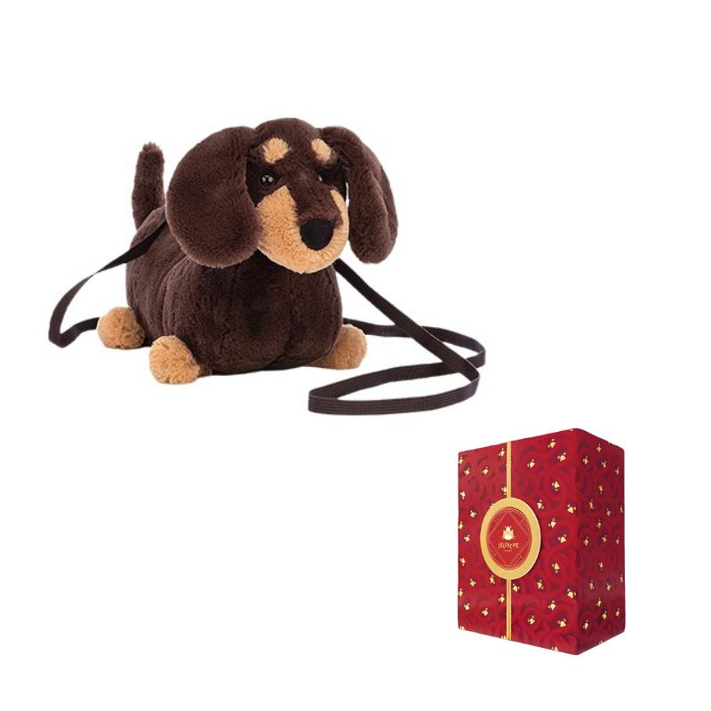 JELLYCAT Dog Series Otto Sausage Dog Backpack Doll Plush Doll 16cm Height
