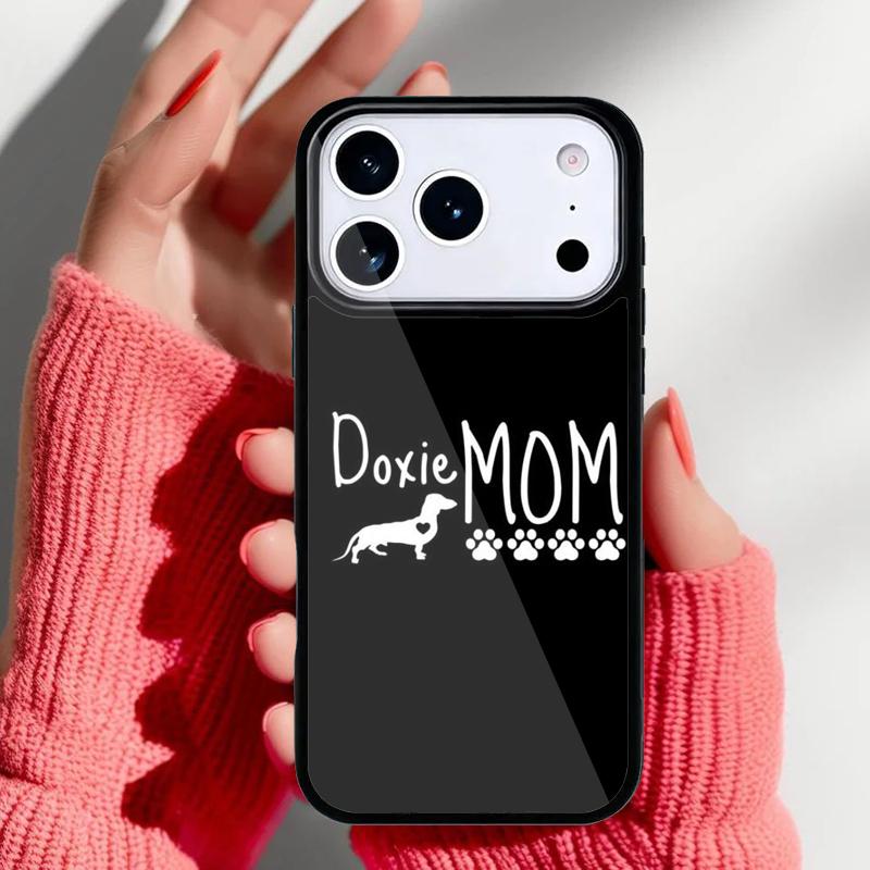Dackel Hunde Mama Handyhülle für iPhone 17 16 15 14 13 Pro Max Rückabdeckung für 12 11 Pro Coque
