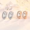 Neue trendige Ohrringe für Frauen, Zirkon, einfache kleine hohle Ohrschnalle, Charm-Ohrringe
