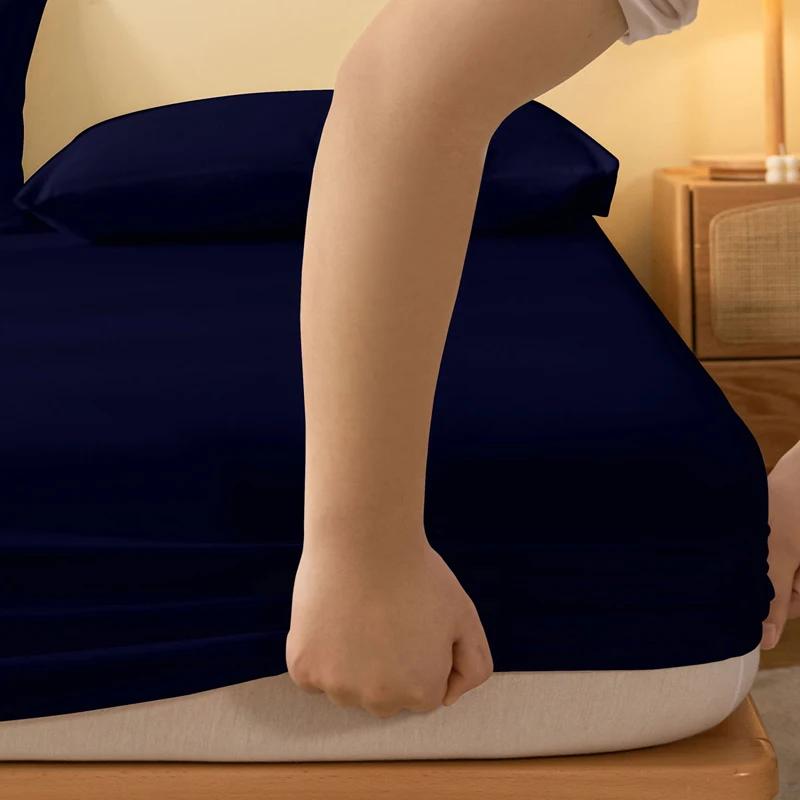 1 Piece Of Solid Matte Bedsheet, Navy Blue Bedspread For Bedroom, Bedding (Excluding Pillowcases)