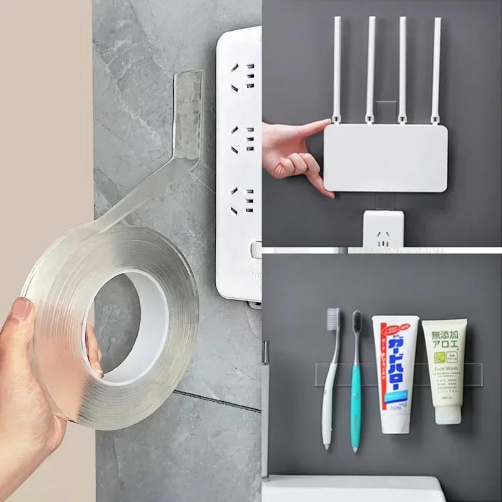 Nano Double Sided Adhesive Tape Strong High Viscosity Transparent Thicken Waterproof And Traceless Acrylic Tape Household Items