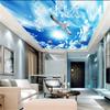 Tapet 3d Cer Albastru Nori Albi Pescăruș Tavan Tapet Decor Sufragerie Dormitor