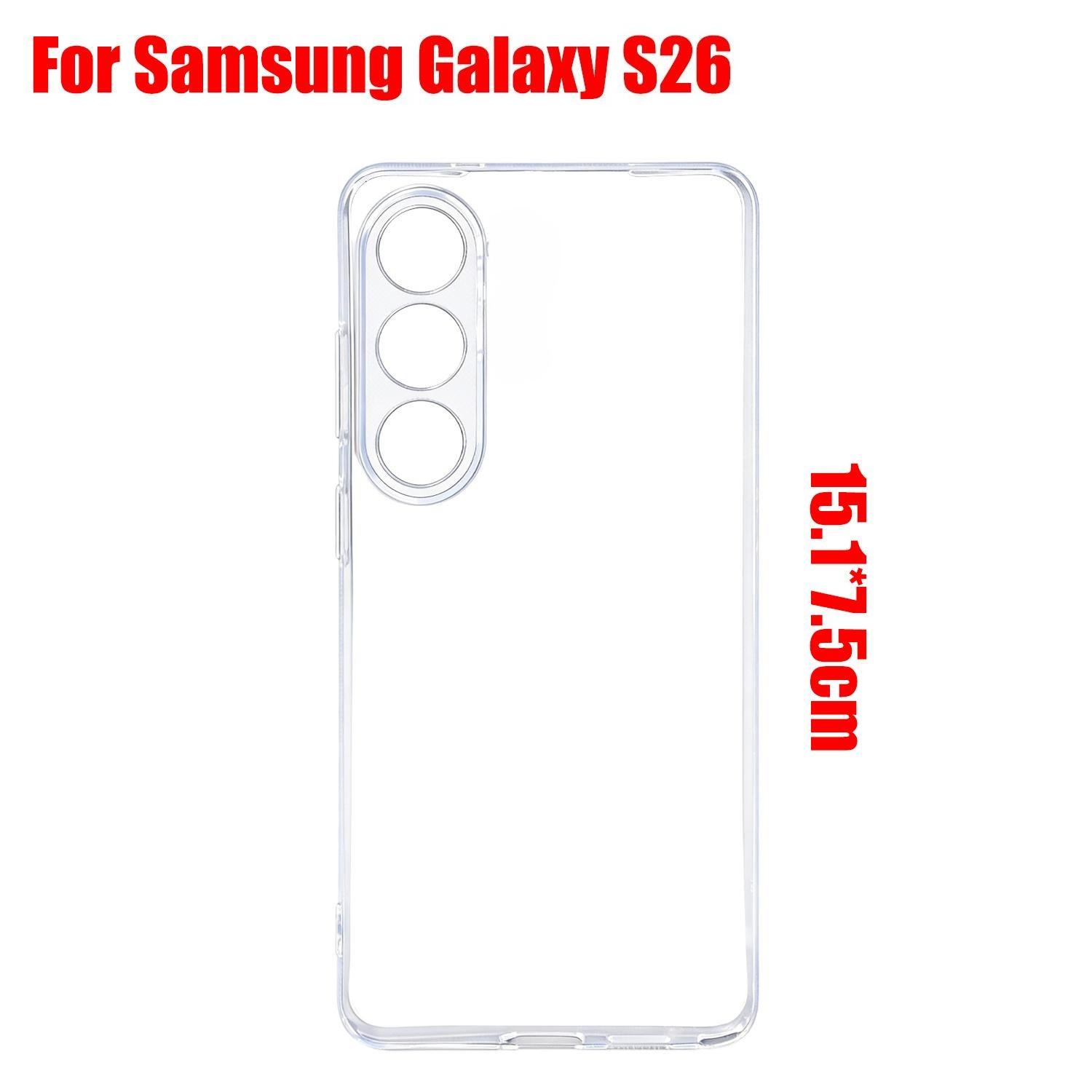 Прозрачный Мягкий ТПУ Чехол для Телефона для Samsung Galaxy S26 Plus S26 Ultra Высокопрозрачный Силиконовый Чехол Полного Покрытия Защитный